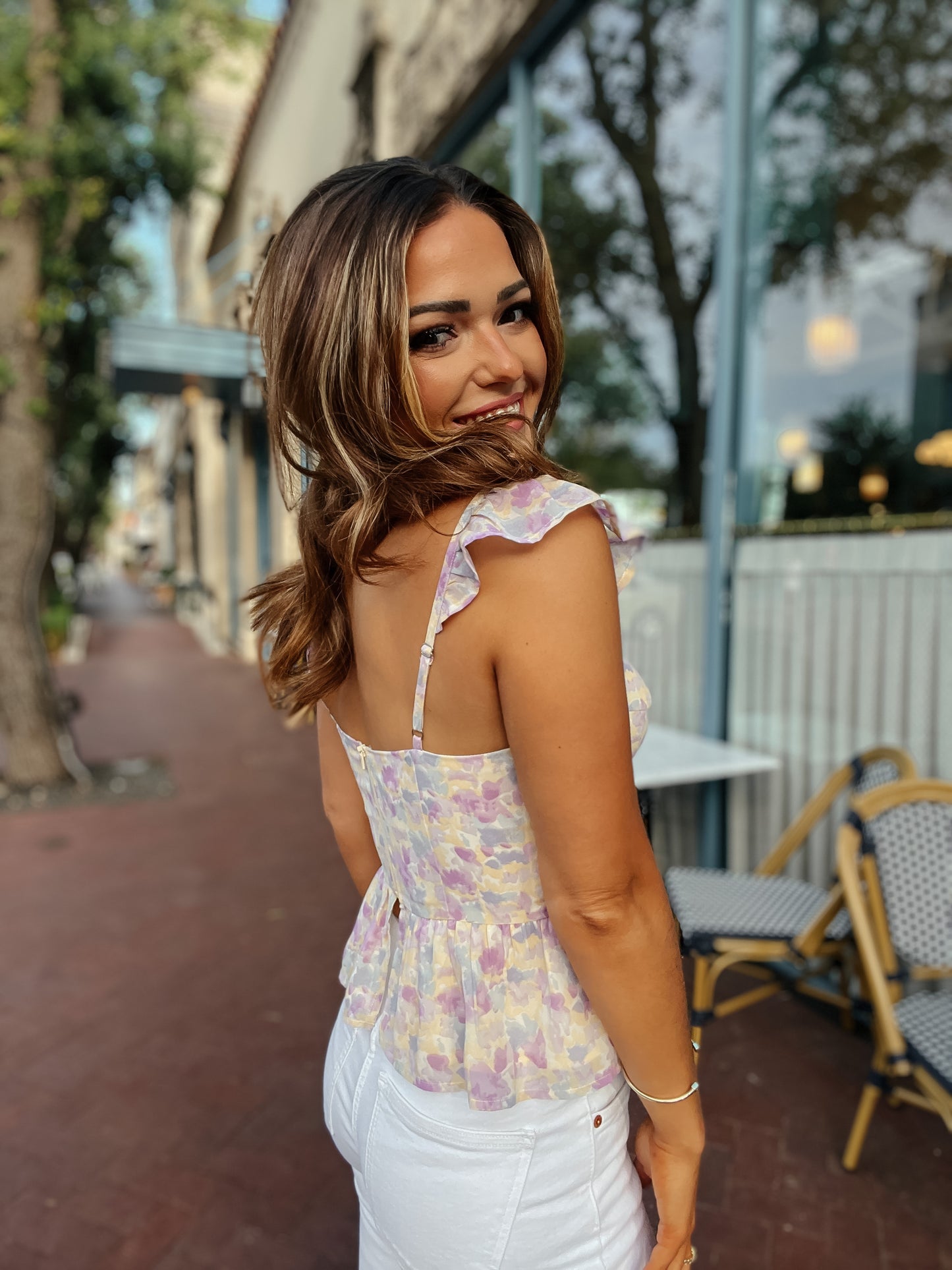 Jessica Pastel Peplum Corset Tank Top