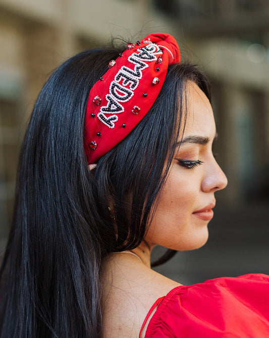 GAMEDAY Headband | Red & Black