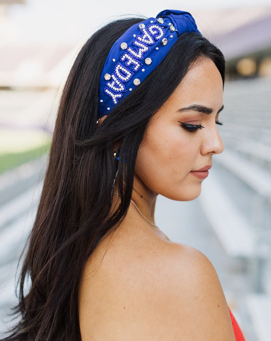 GAMEDAY Headband | Blue & White