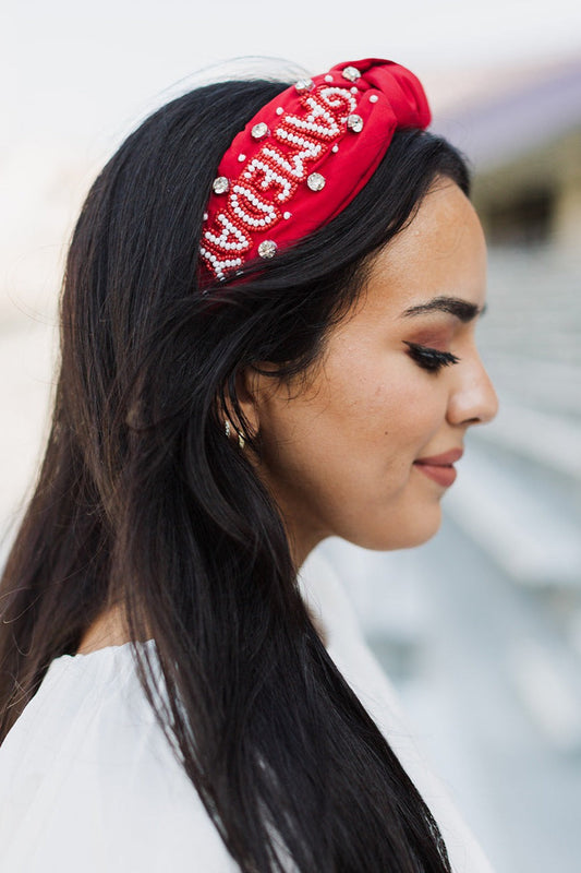 GAMEDAY Headband | Red & White