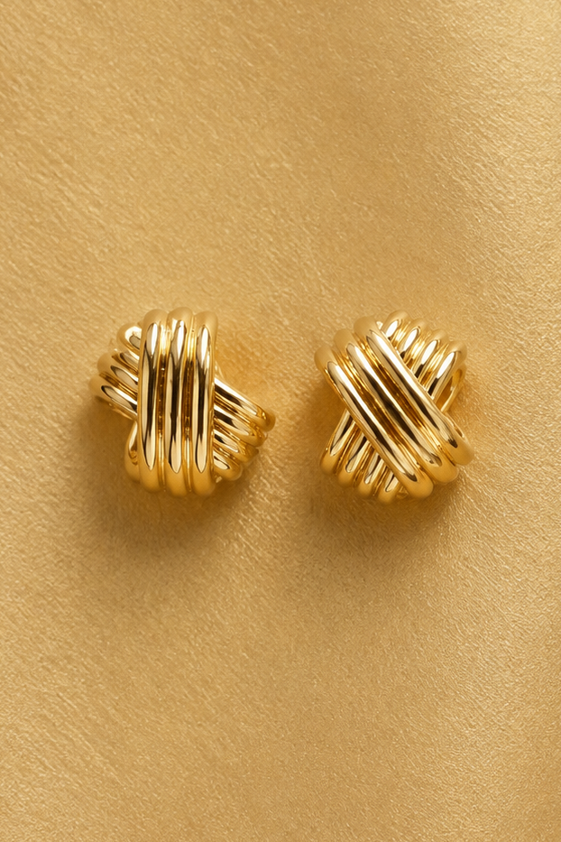 Allye Gold Knot Earrings