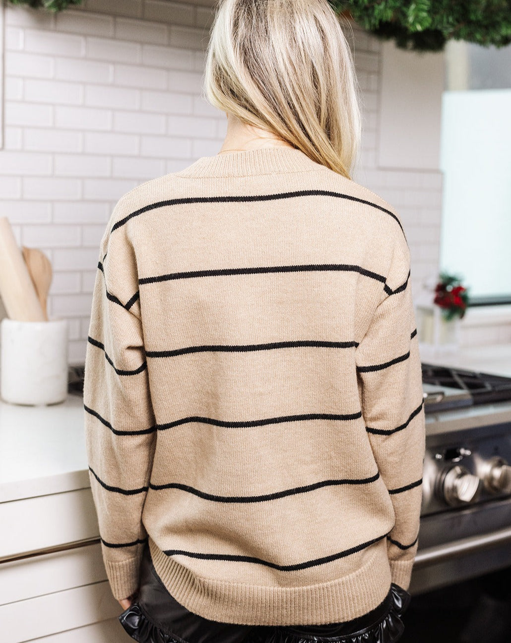 Cookie Dough Striped Sweater