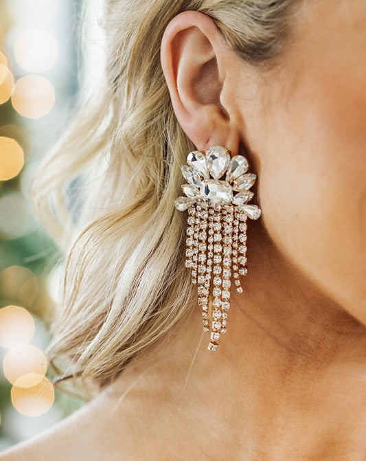 Frosted Rhinestone Earrings