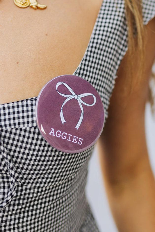 Aggie Bow Pin | Maroon