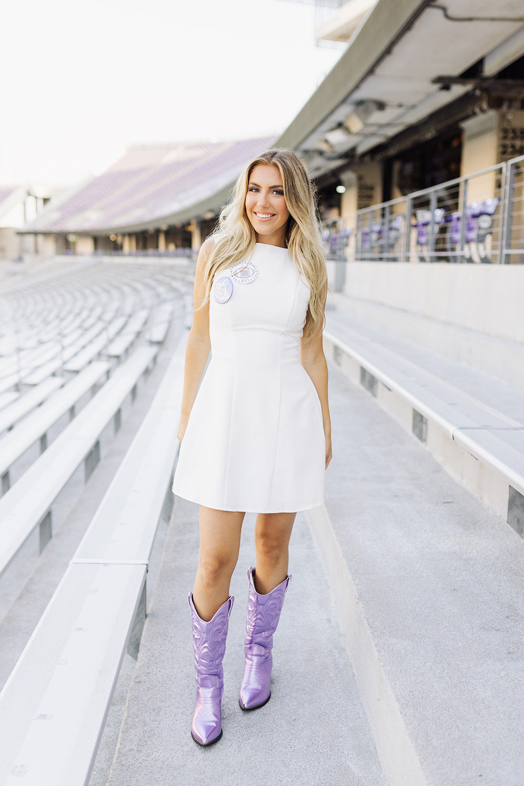 Gameday White A-Line Boatneck Dress – Thomas and Rye