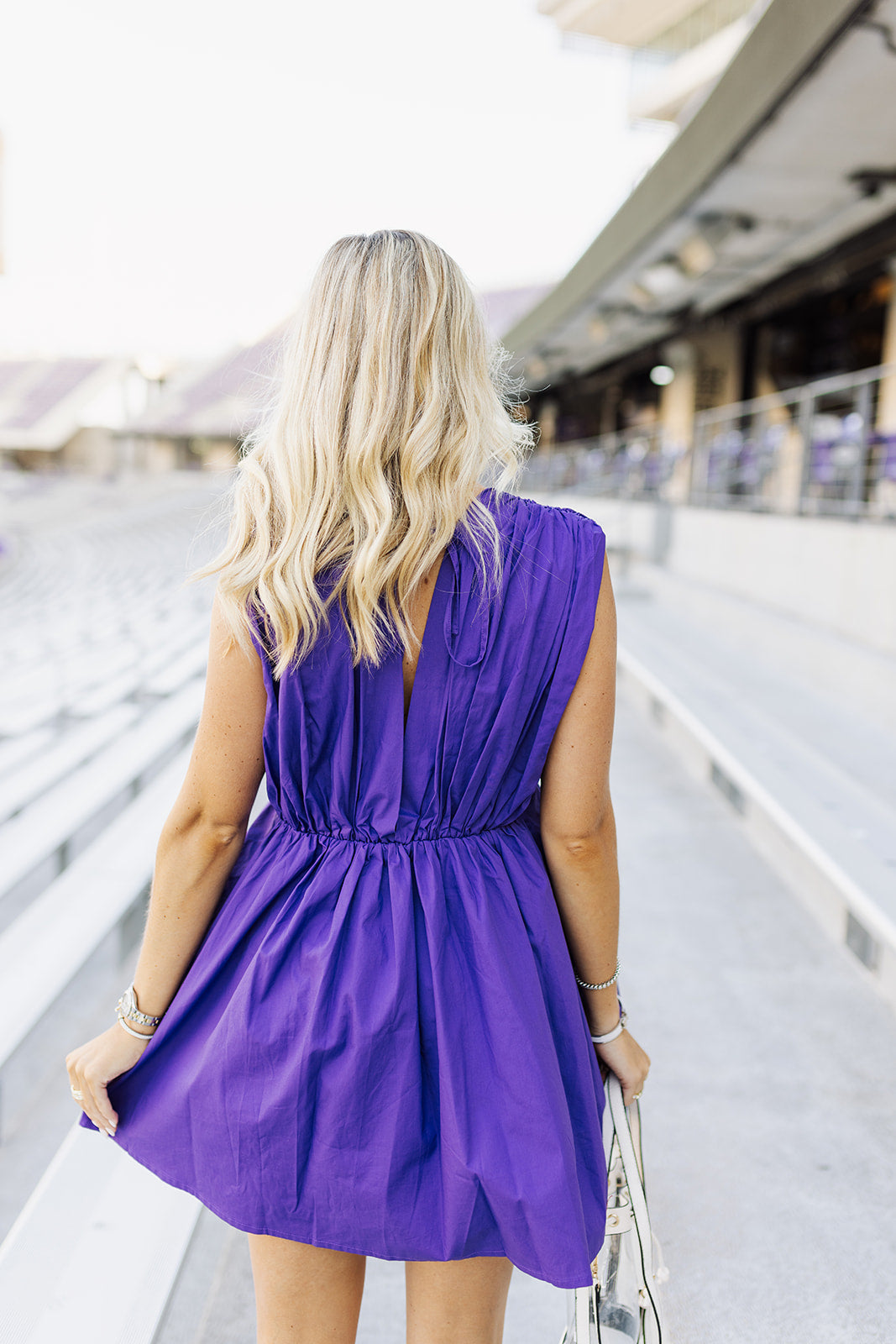 Purple and White Bow Dress