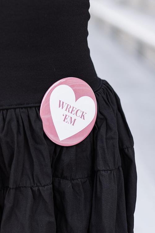 Wreck 'Em Heart Pin