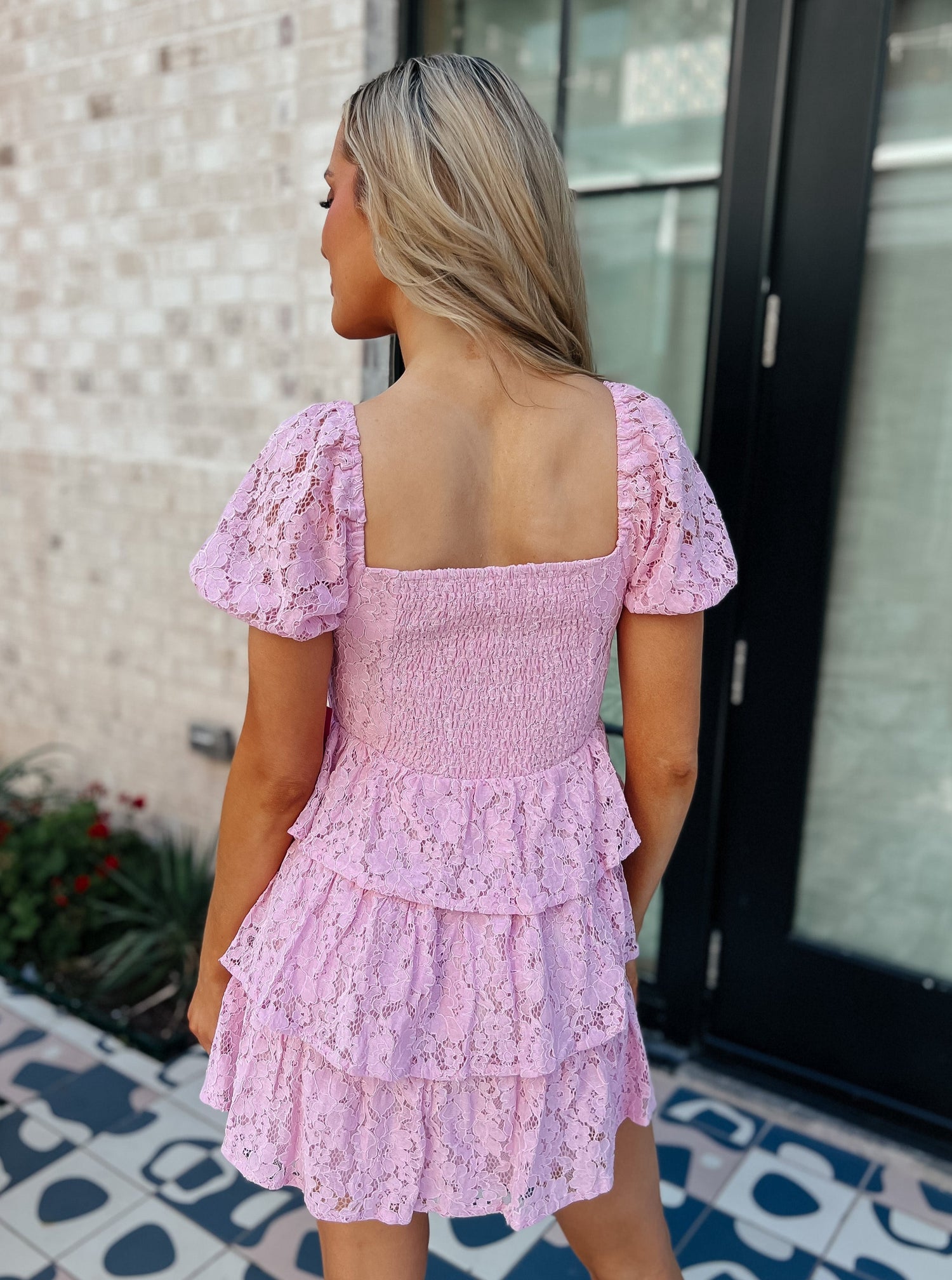 Kristin Pink Corset Tiered Lace Dress | BuddyLove Thomas and Rye Kristin Pink Corset Tiered Lace Dress | BuddyLove Thomas and Rye