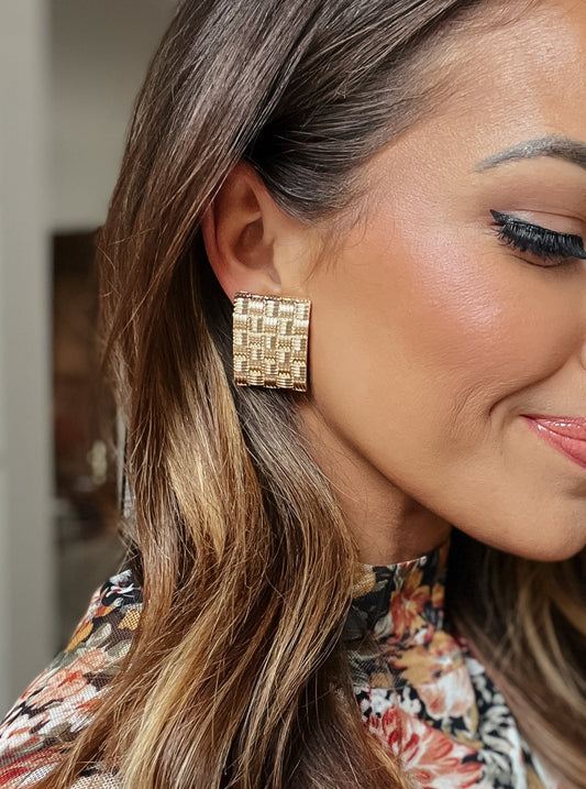 Gold Patch Earring