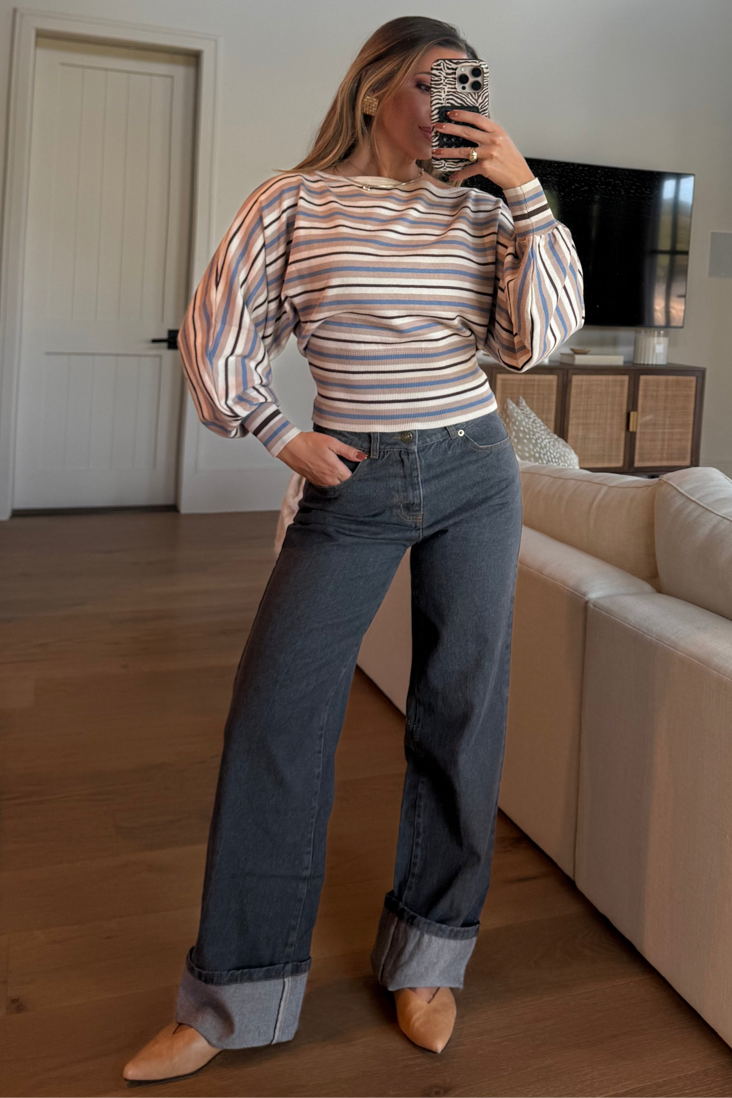 Amanda Striped Sweater Top