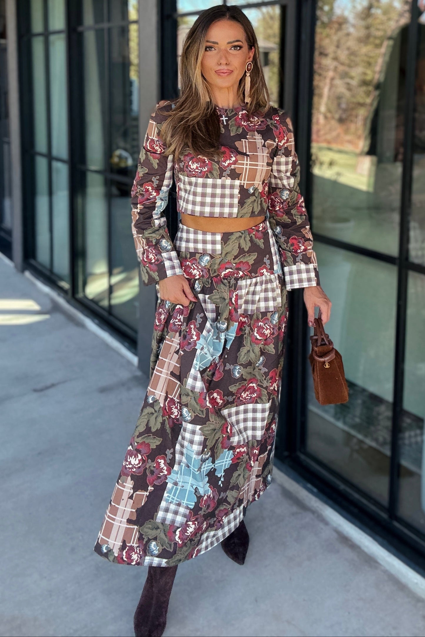 Colby Harvest Patchwork Maxi Skirt