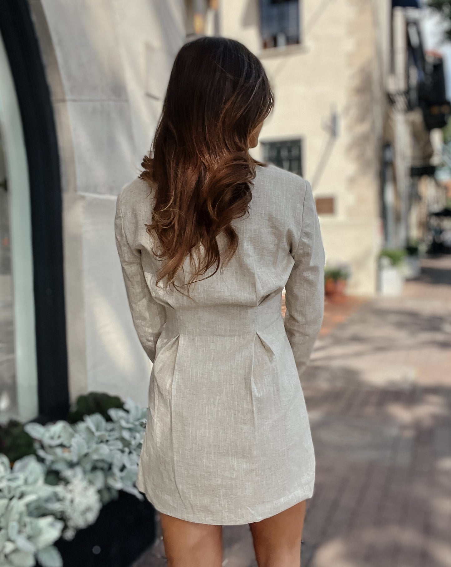 Taylor Linen Blazer Mini Dress