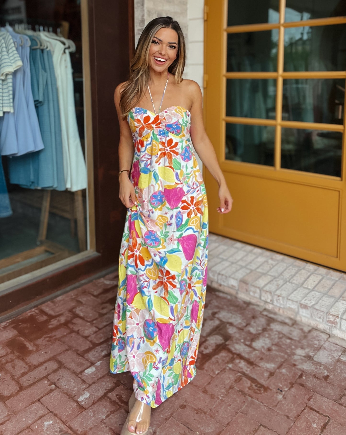 Rebecca Tropical Sweetheart Maxi Dress