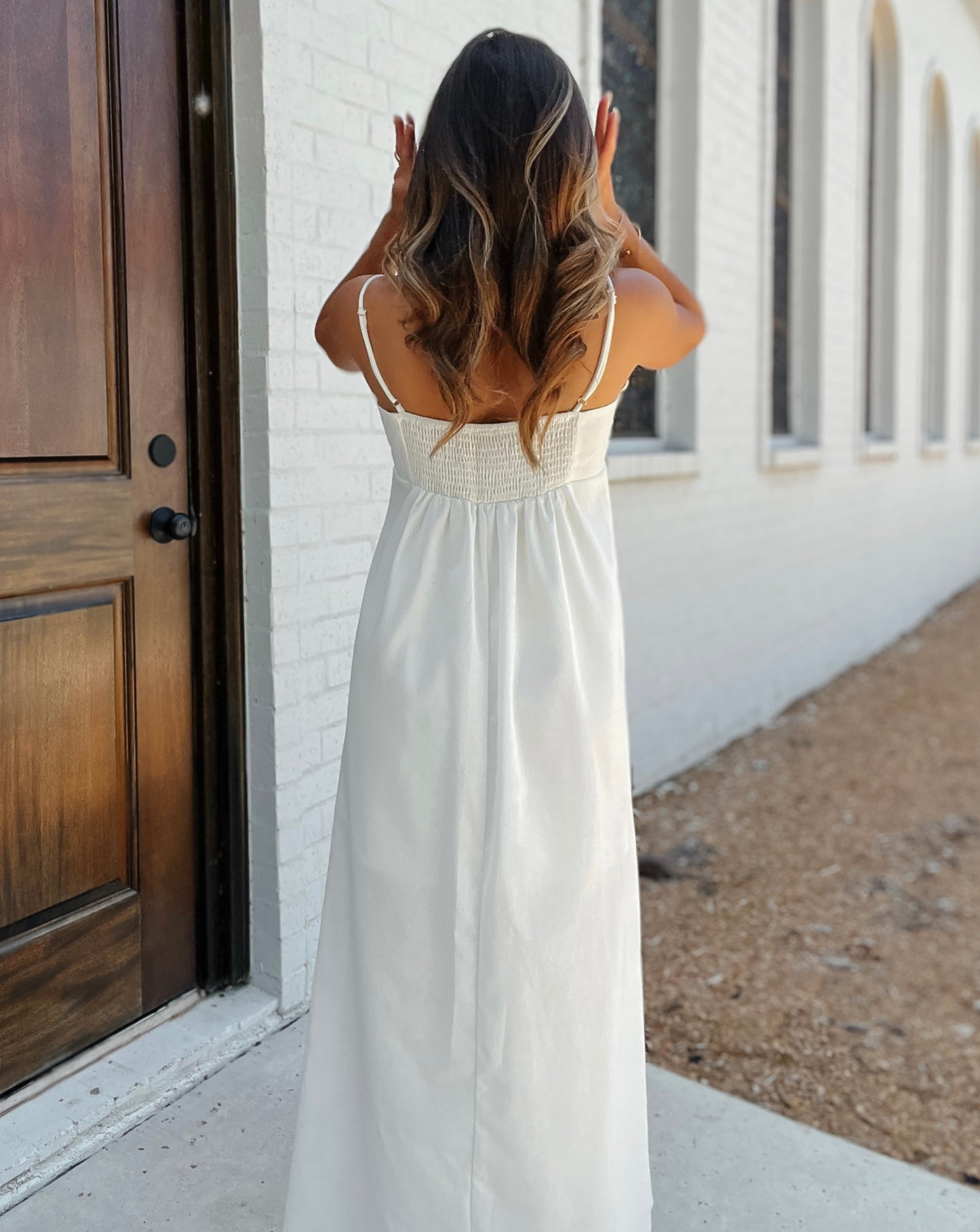 Emily White Linen Maxi