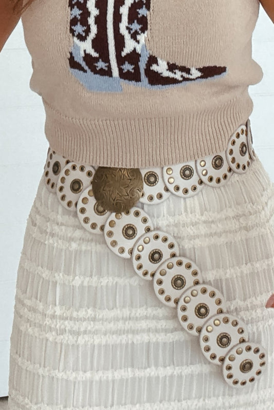 Bone Western Circle Belt