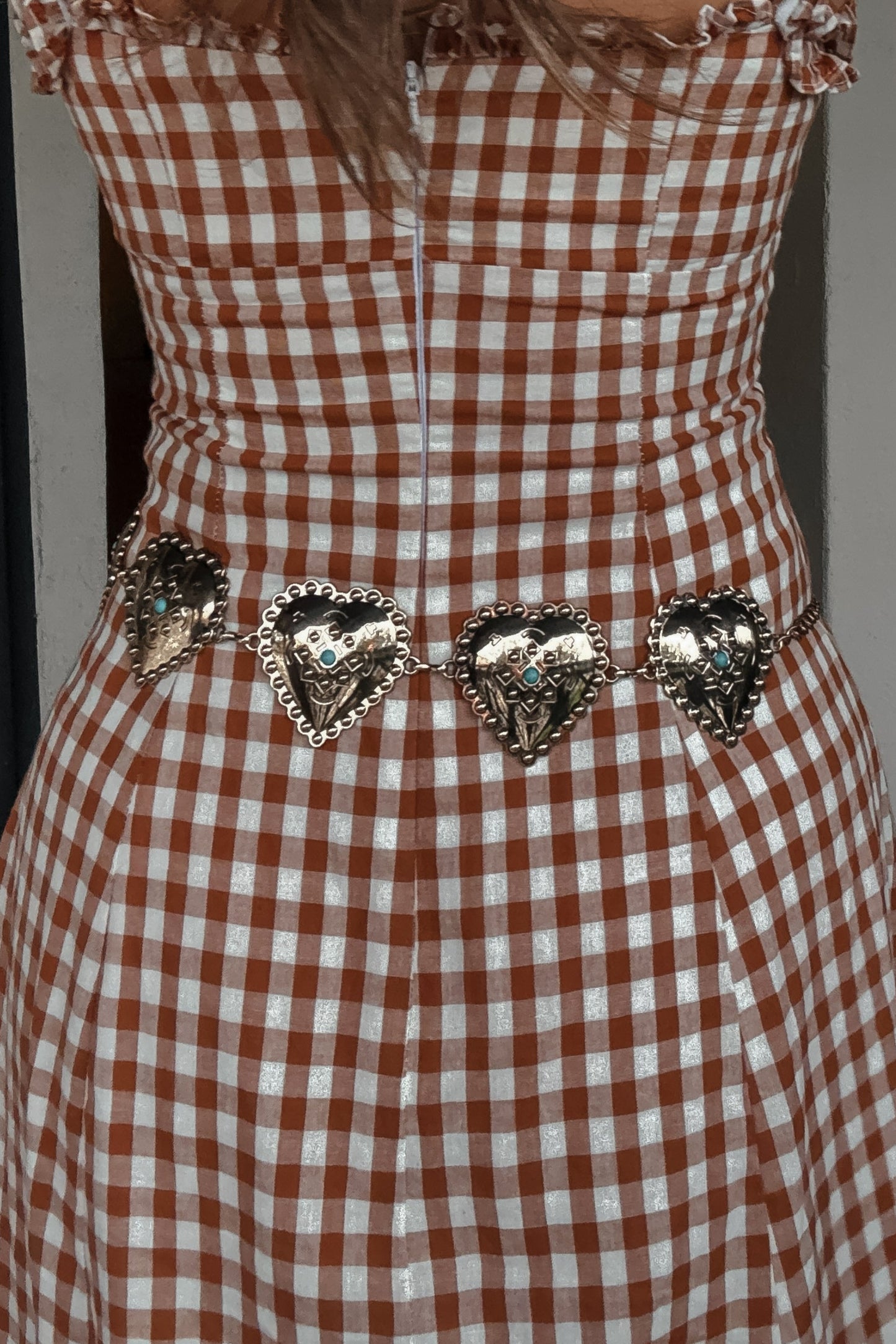Gold Heart Chain Western Belt