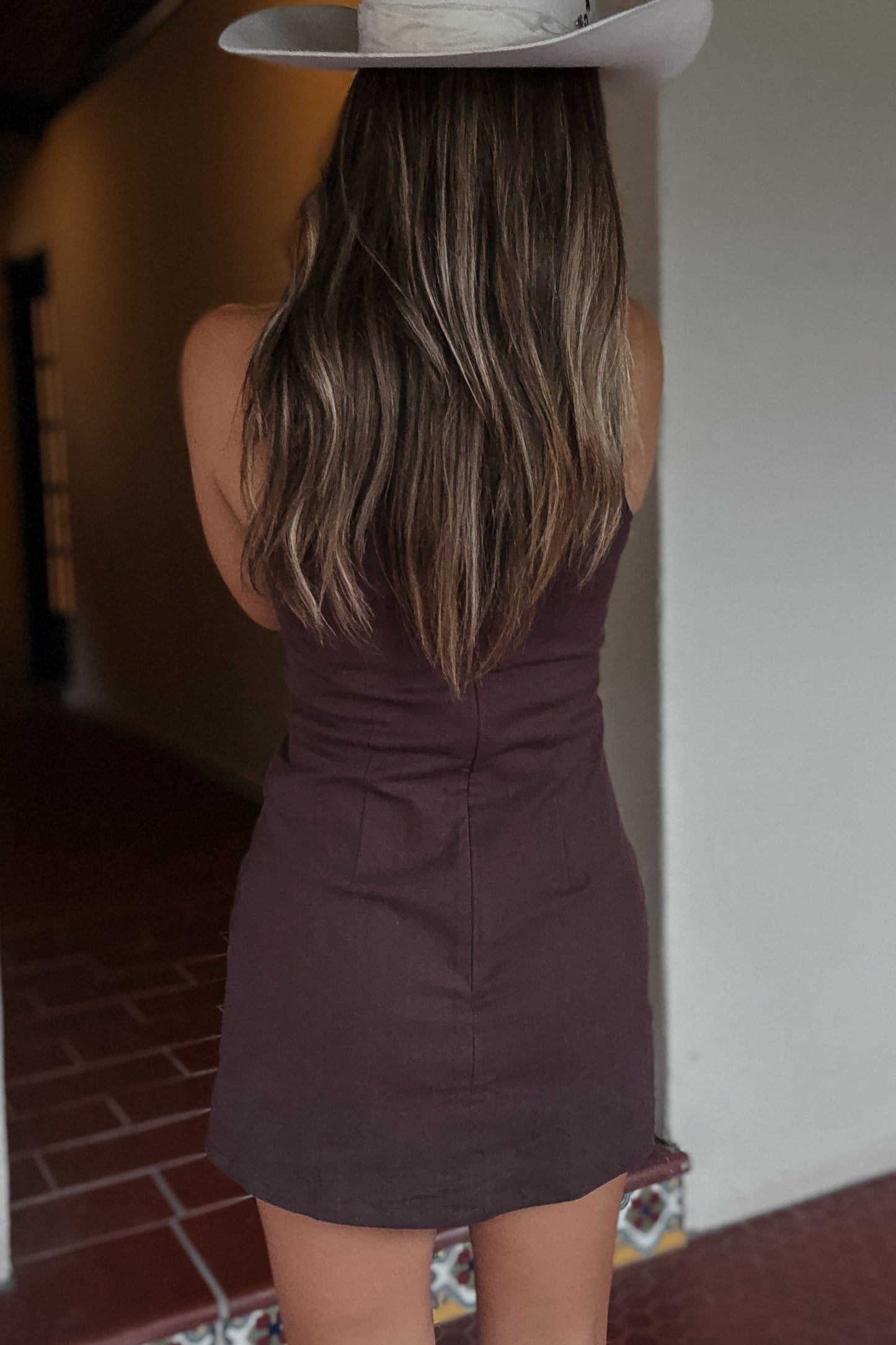 Ryder Chocolate Brown Mini Dress [Petite]