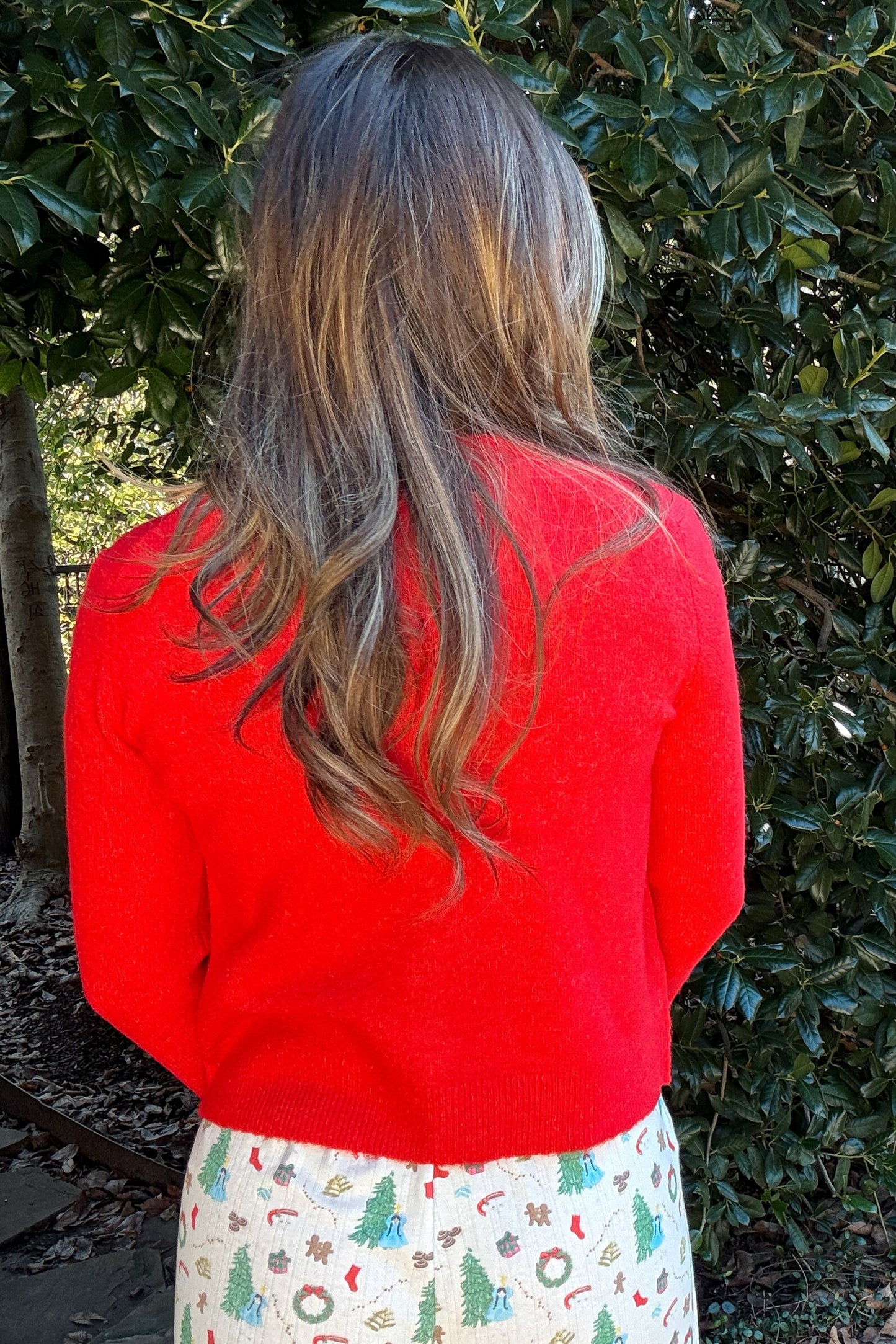 Holly Red Button Down Cardigan