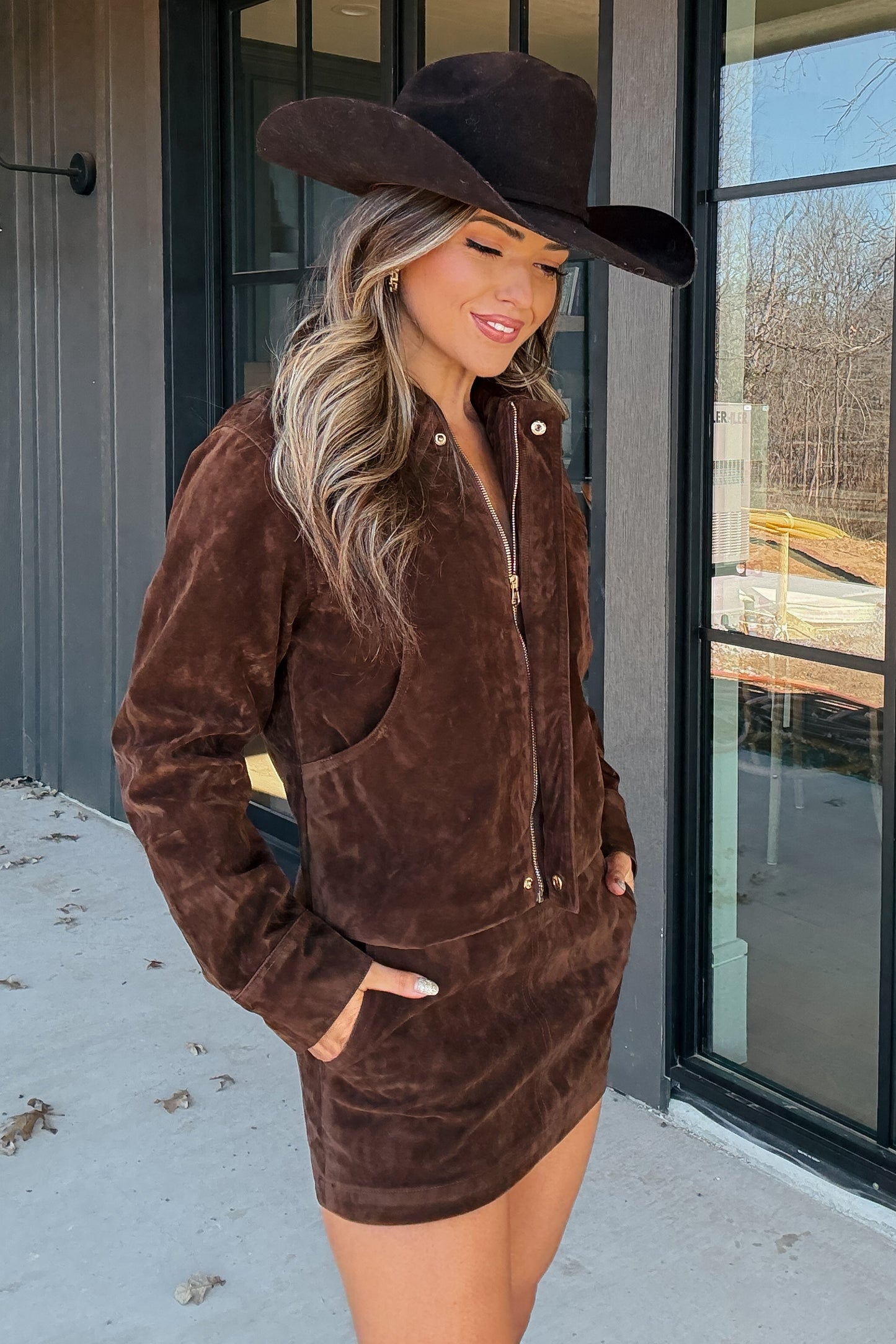 Cheyenne Brown Suede Jacket