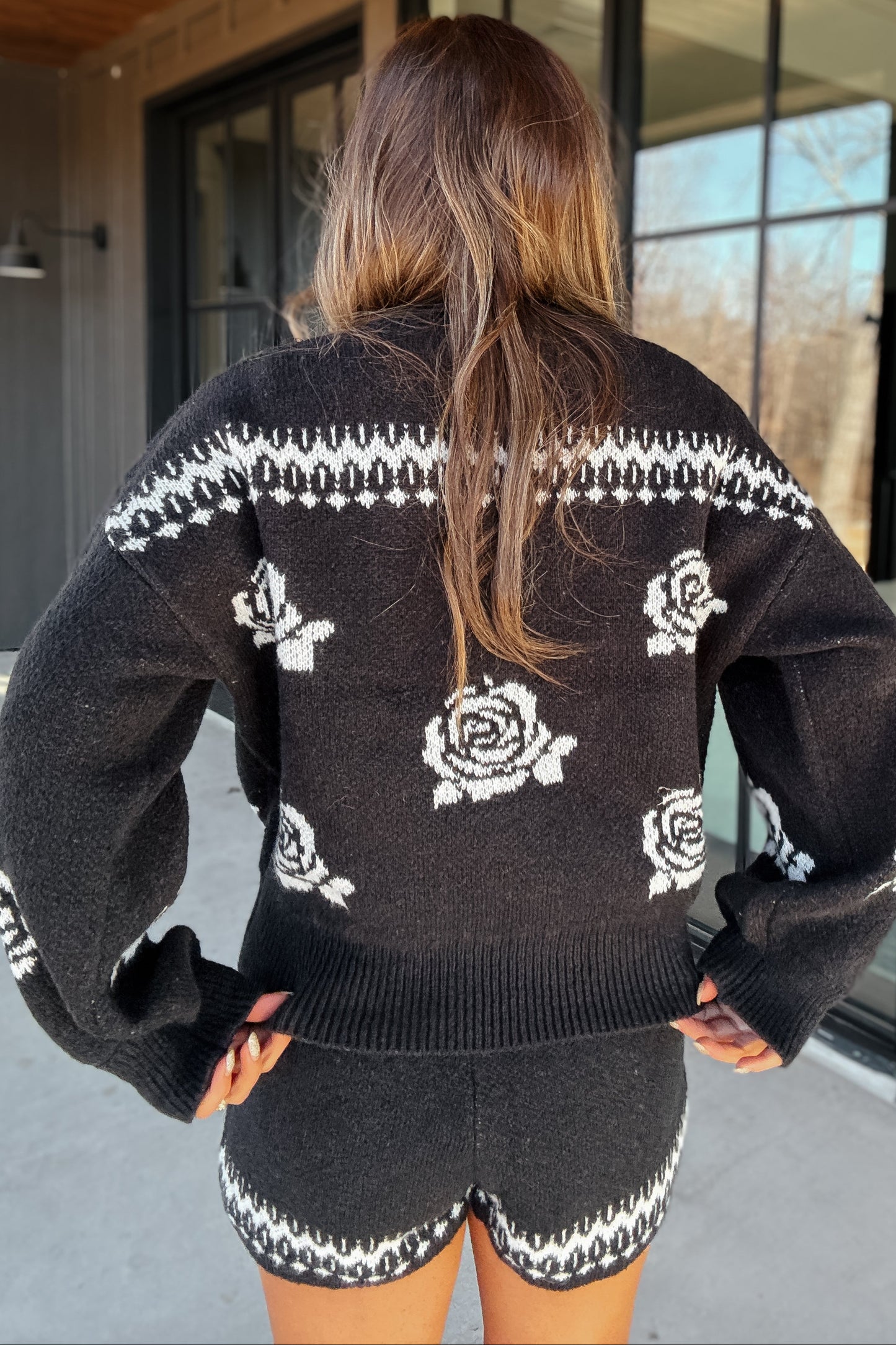 Hallie Rose Black Knit Sweater