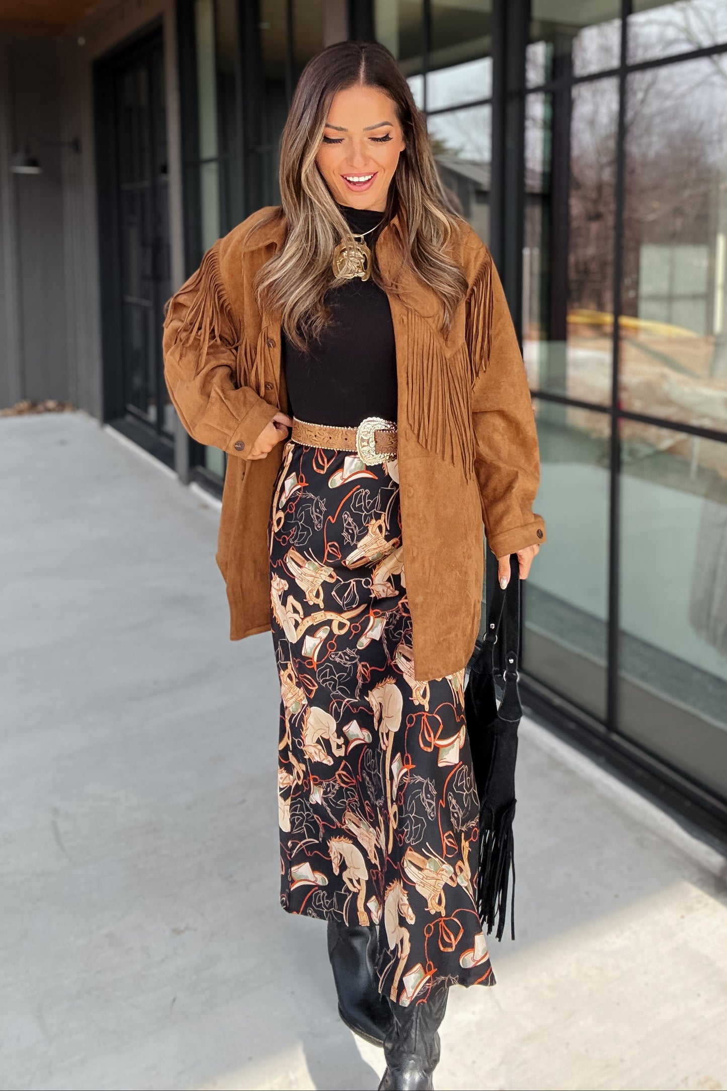 Montana Camel Fringe Jacket