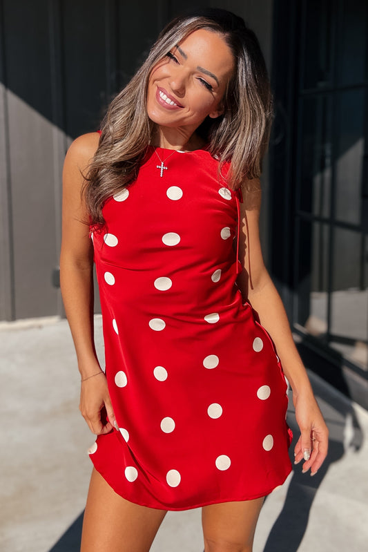Zoe Red Polka Dot Mini Dress