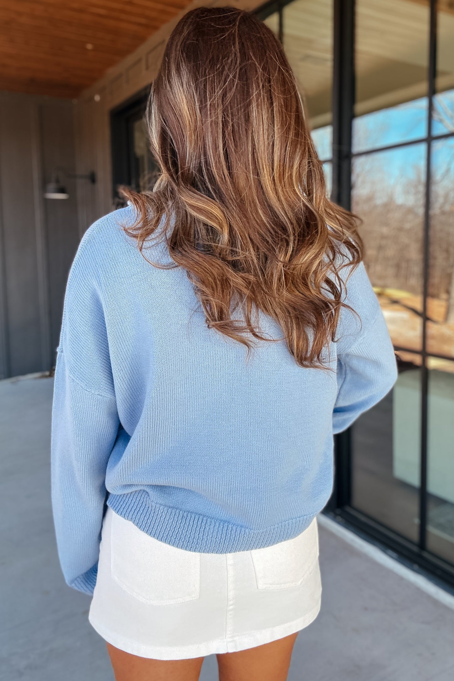Hydrangea Baby Blue Button Down Cardigan