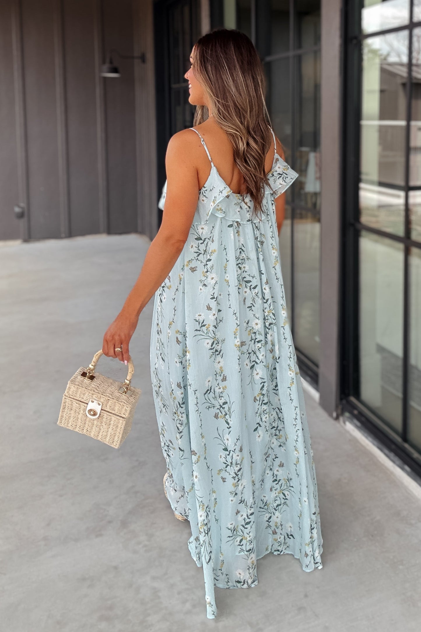Daphne Blue Garden Maxi Dress