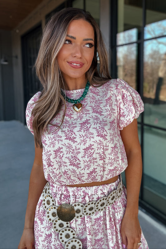 Tessa Pink Floral Top