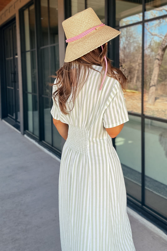 Parker Green Striped Maxi Dress