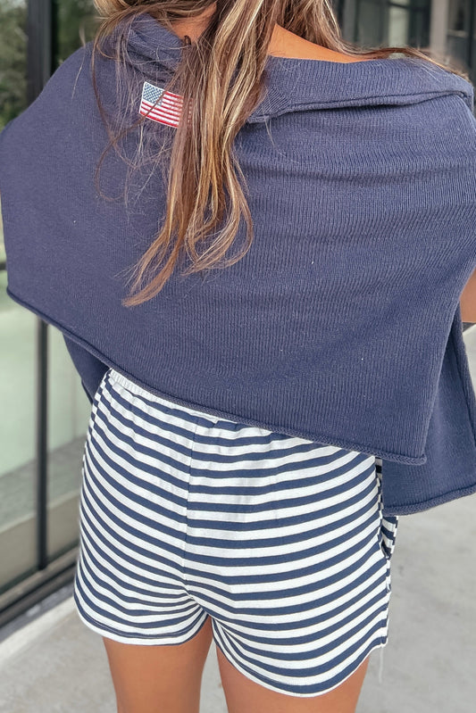 Harbor Navy Striped Shorts