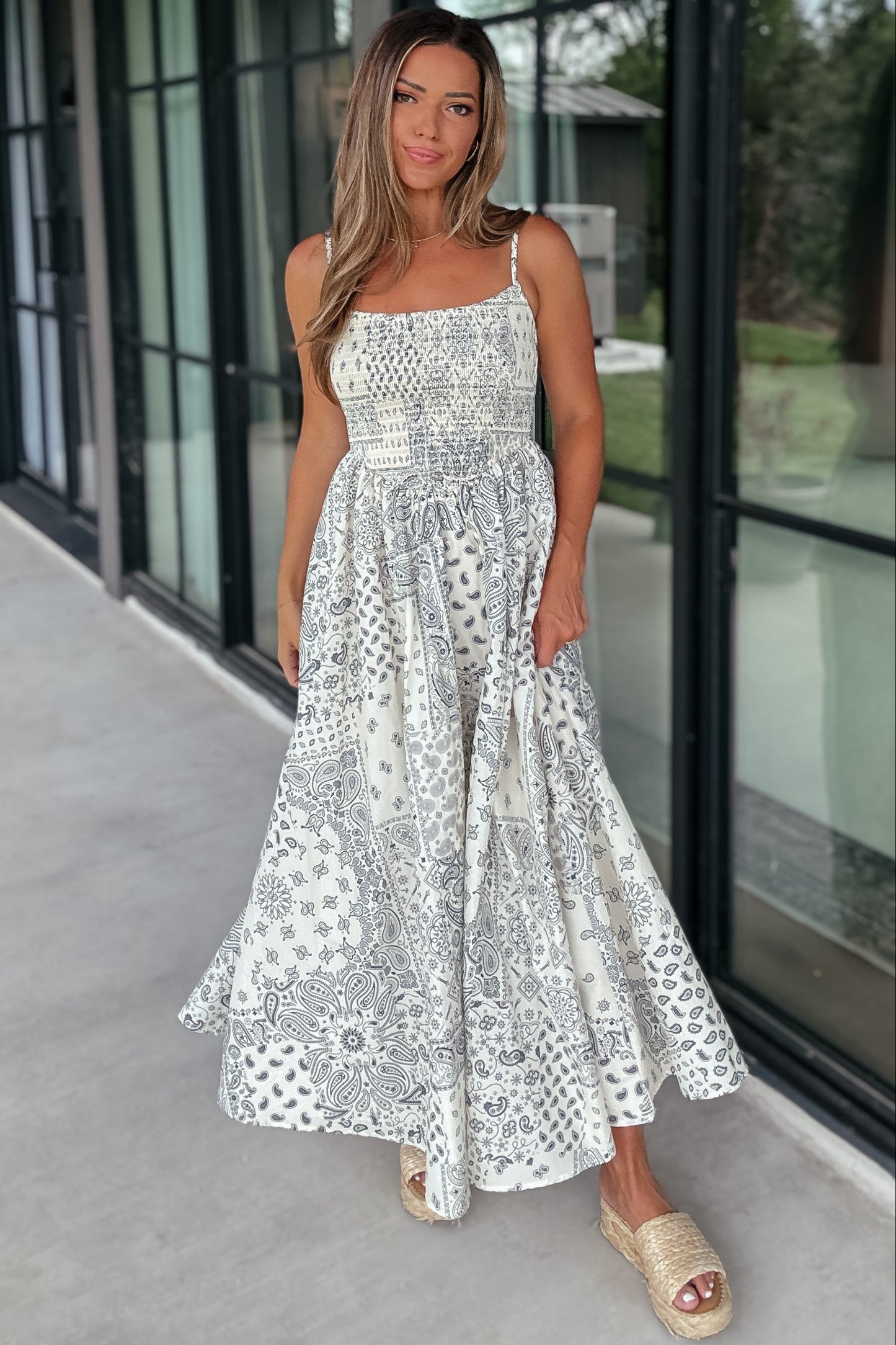 Lesley Bandana Print Maxi Dress