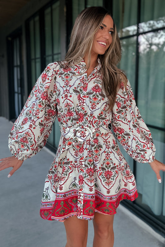 Sutton Printed Belted Dress
