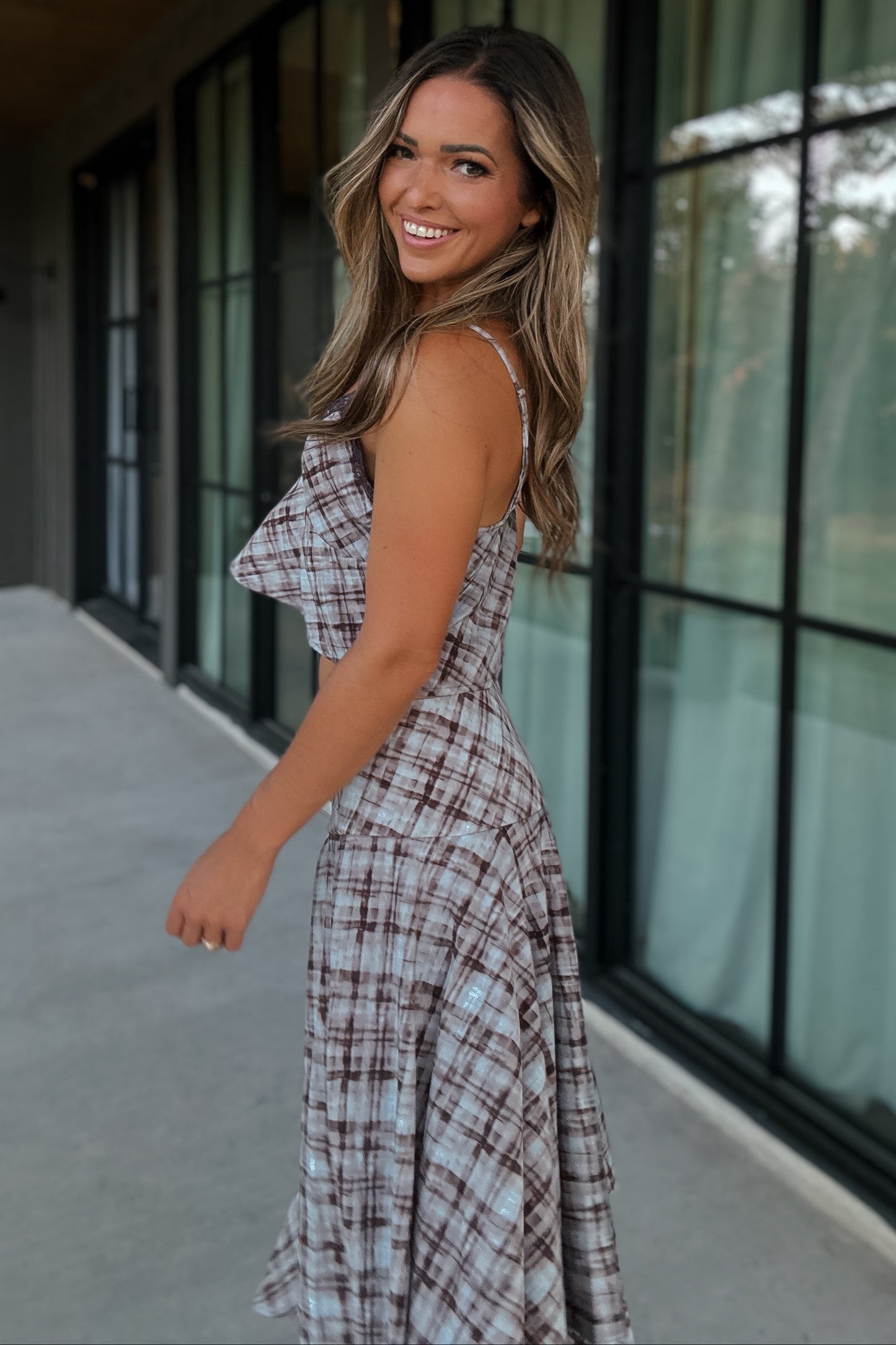 Alyssa Plaid Skirt Set