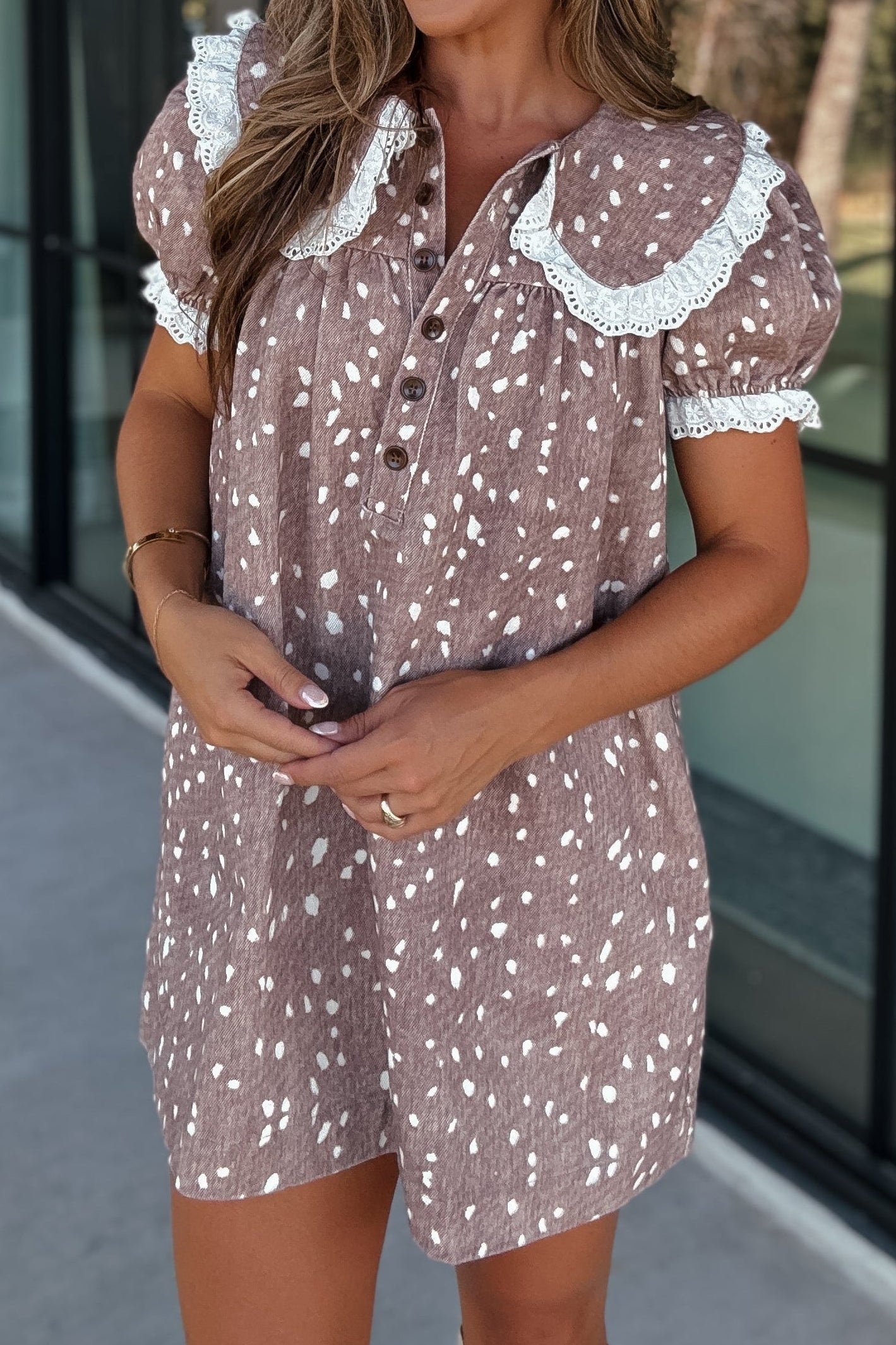 Ashley Deer Print Mini Dress