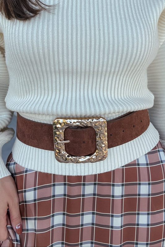 Cheyenne Brown Suede Belt