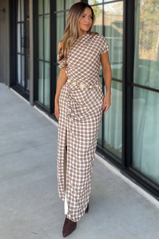Montana Plaid Maxi Dress