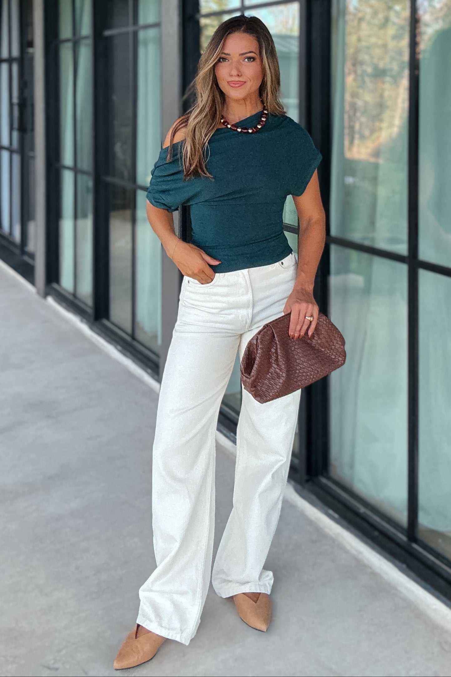 Lane Asymmetrical Top | Emerald