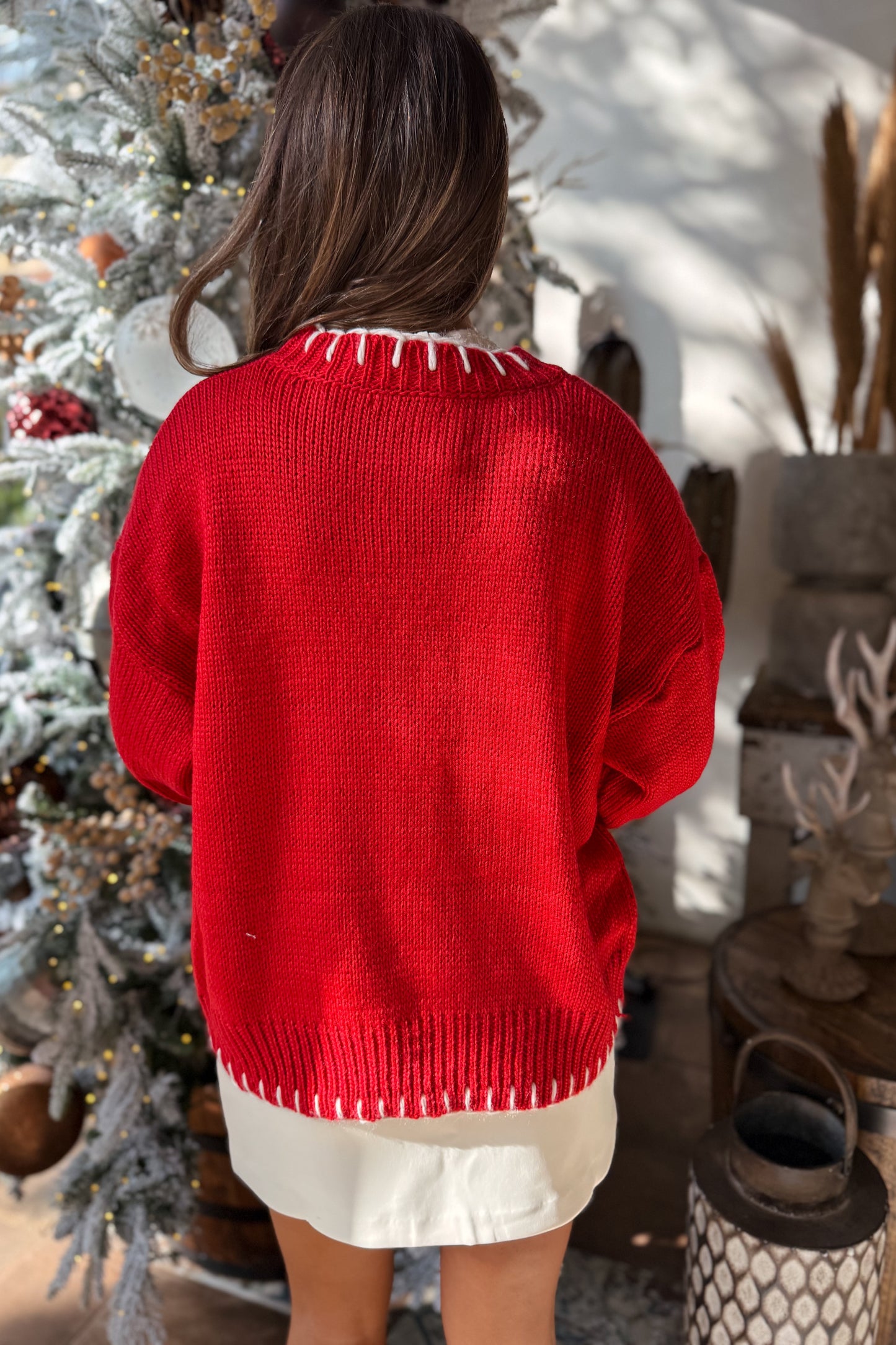 "Lucky Baby" Red Cowboy Sweater