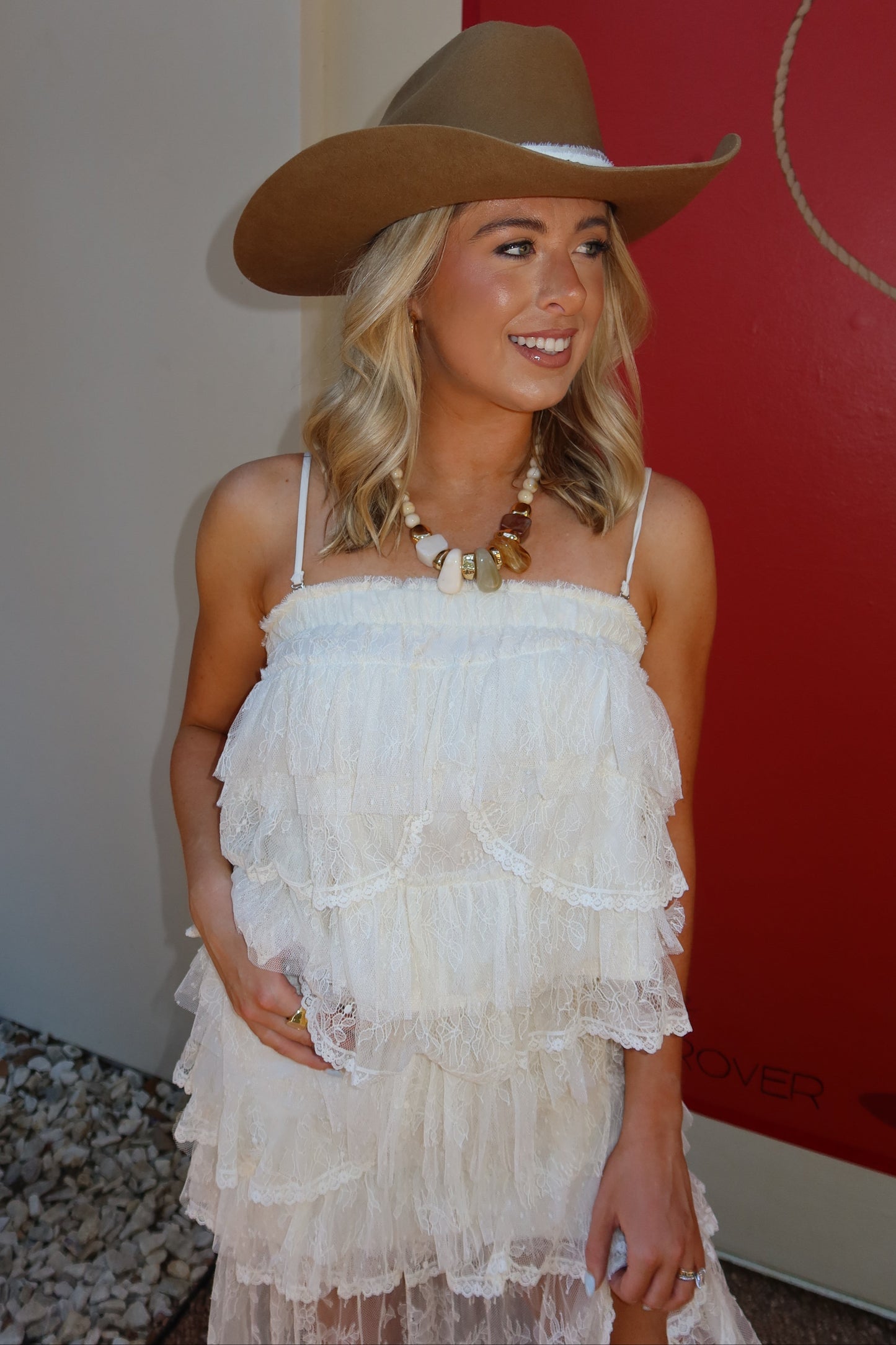 Langley Cream Skirt Lace Set