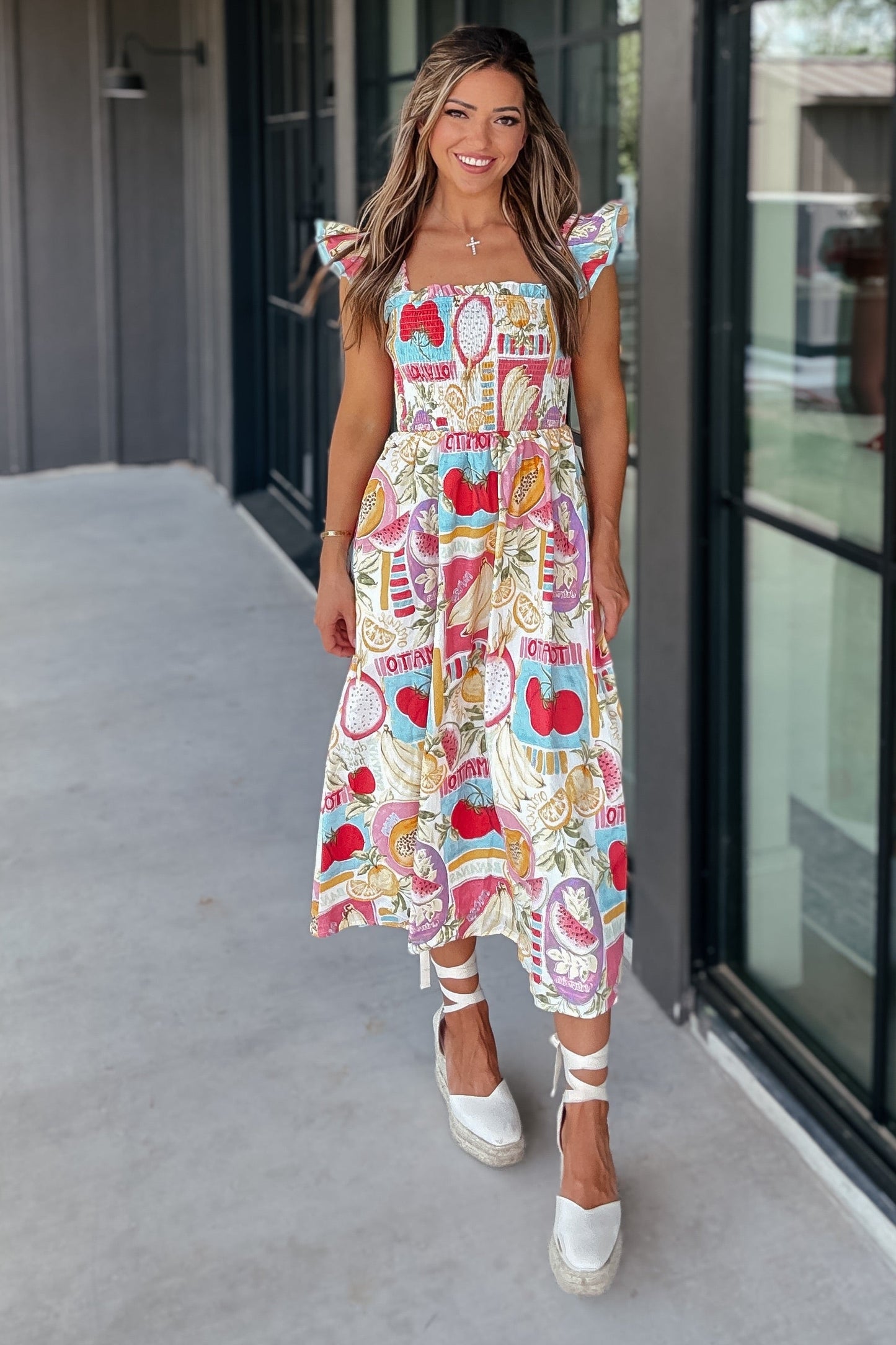 Hannah Vacation Smocked Maxi Dress