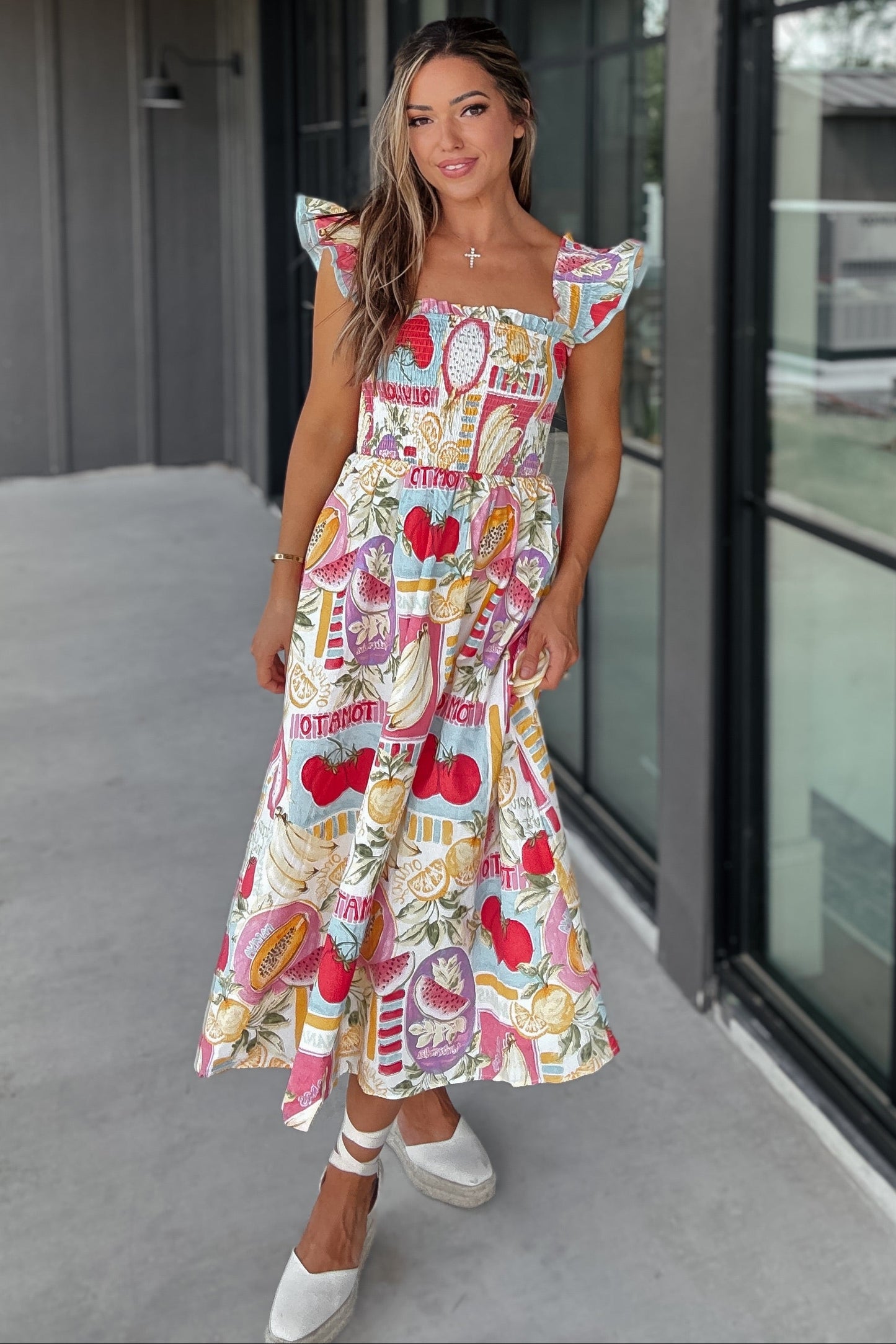 Hannah Vacation Smocked Maxi Dress