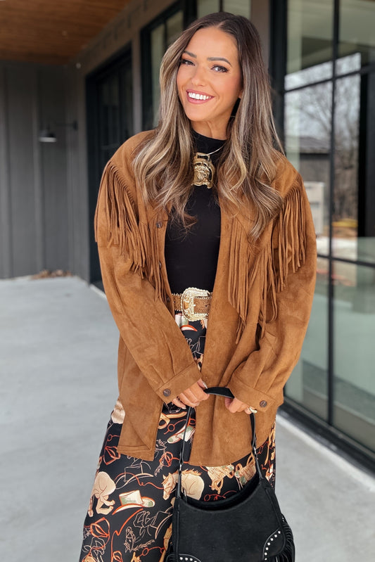 Montana Camel Fringe Jacket