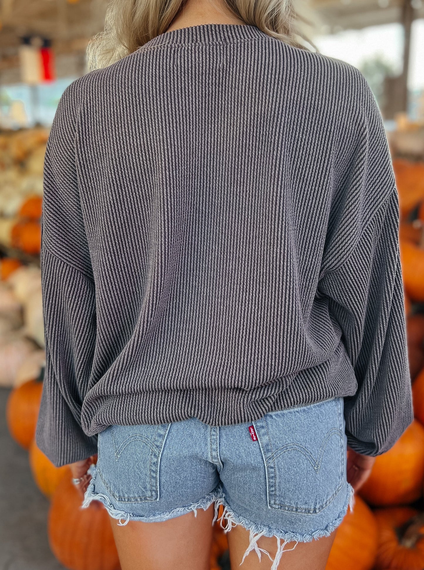 TEXAS Corded Pullover | Coffee