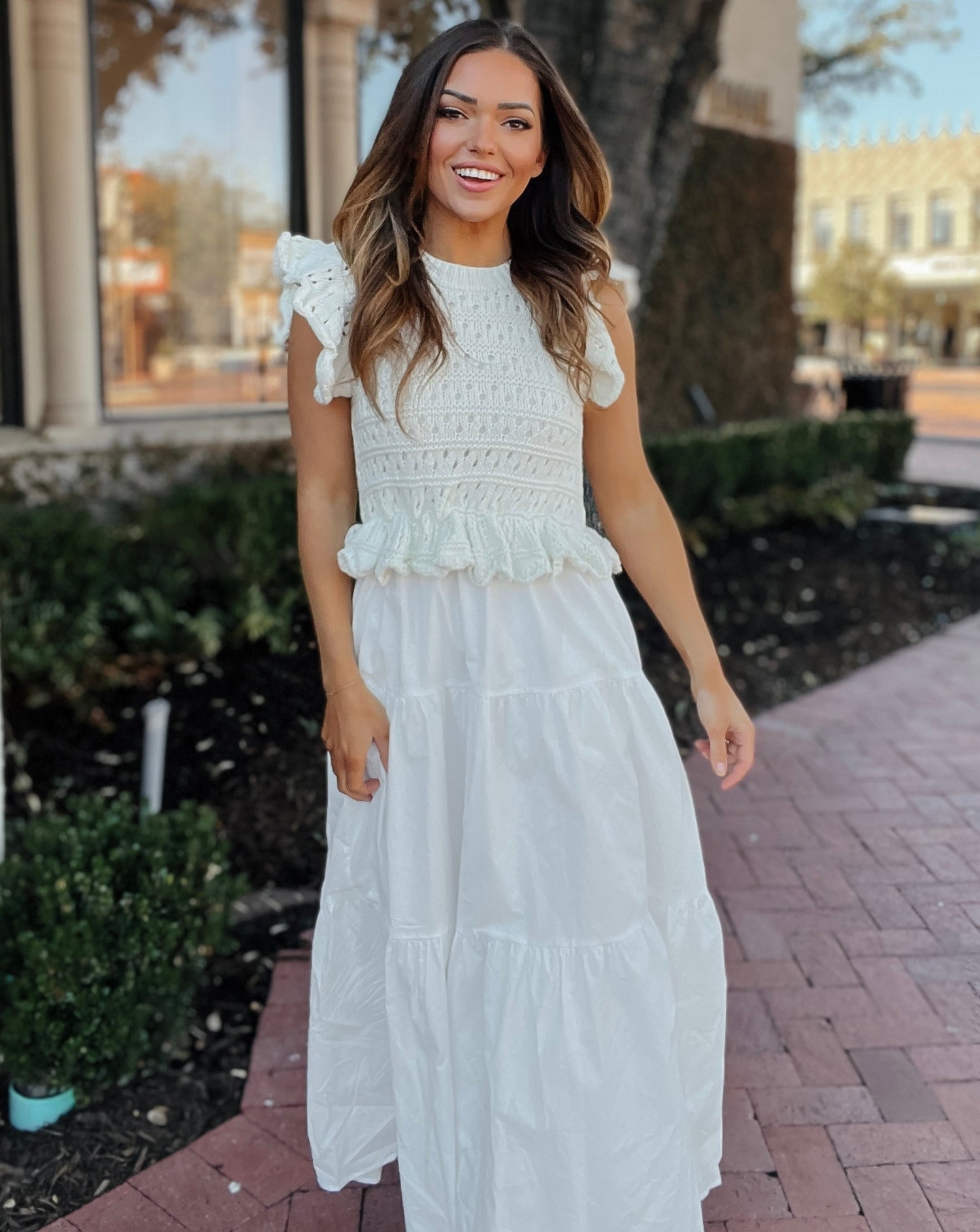 Lauren Knit and Cotton Midi Dress – Thomas and Rye