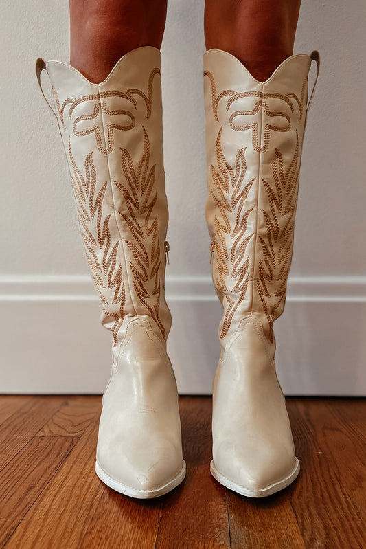 Bone Western Cowgirl Boots