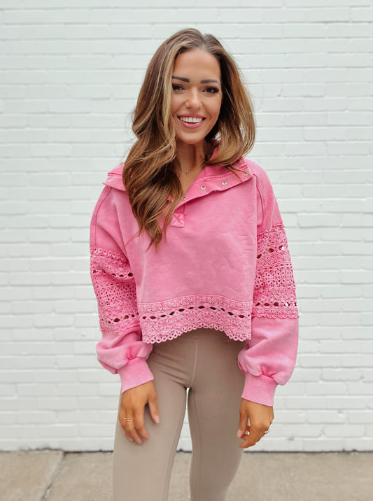 Viva Magenta Crochet Top