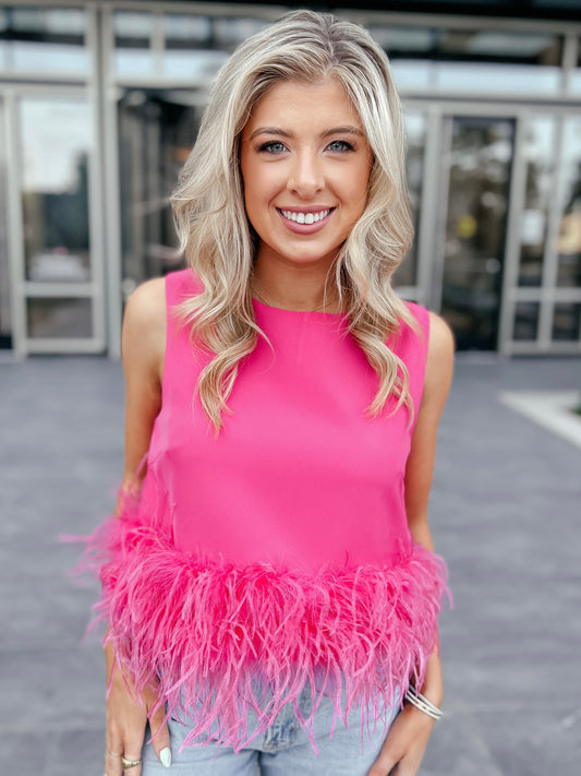 Frilled for Feathers Top