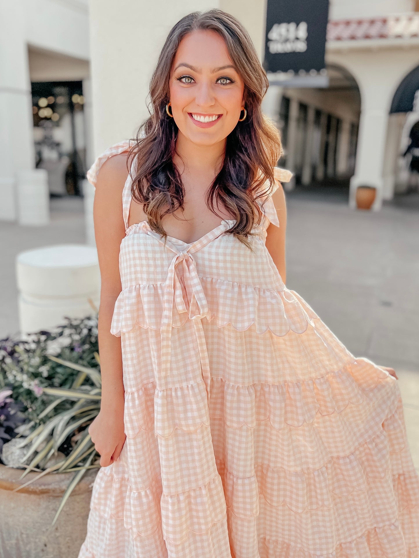 Pink Ruffle Tiered Ellie Dress