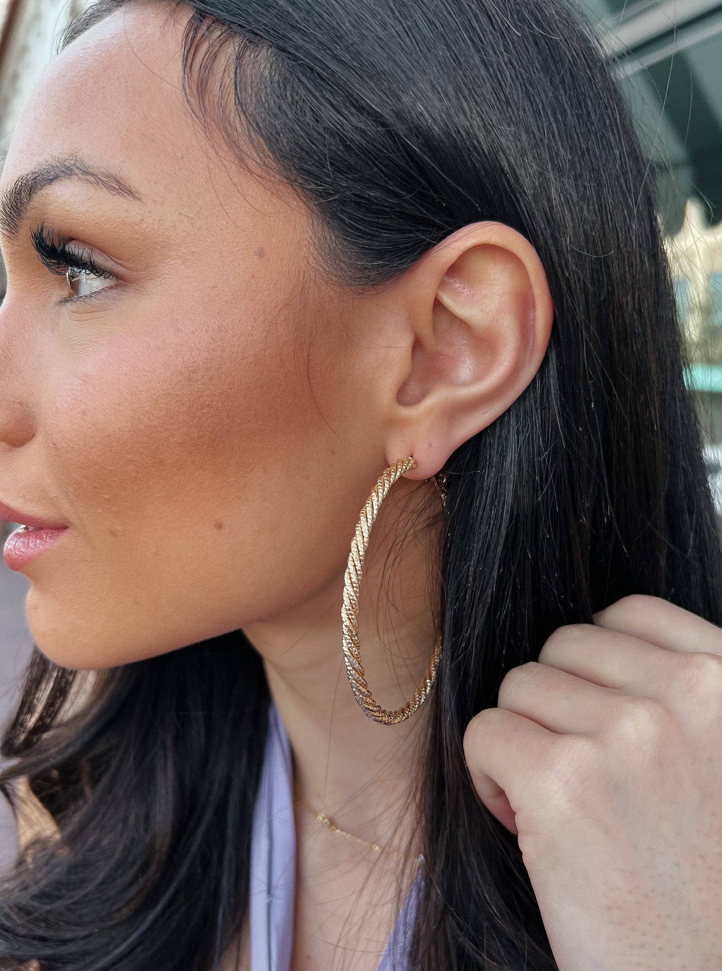 Gold Hoop Kenna Earrings